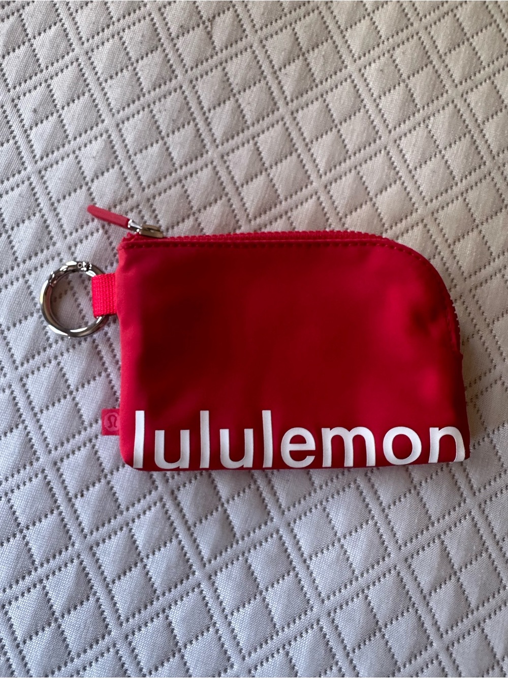 lululemon athletica Red Zip Card Pouch with Keyring